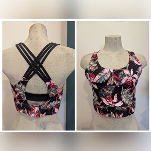 Lorna Jane Floral Sports Bra with Tropical Print Size XL
